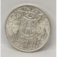 AUSTRALIA 1966 . FIFTY 50 CENTS COIN . ROUND